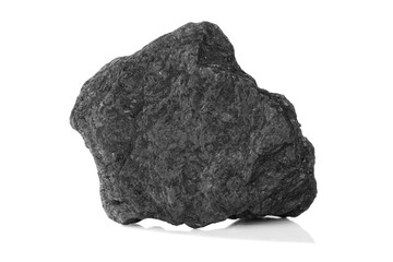 Mineral coal stone isolated on white
