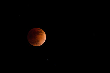 moon, total lunar Eclipse, Russia 31 Jan 2017