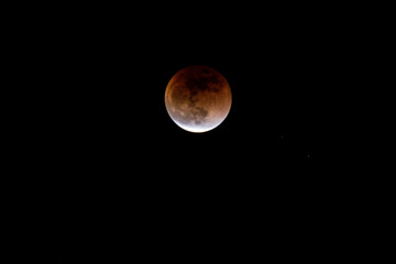 moon, total lunar Eclipse, Russia 31 Jan 2017