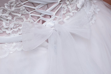 Wedding dress closeup