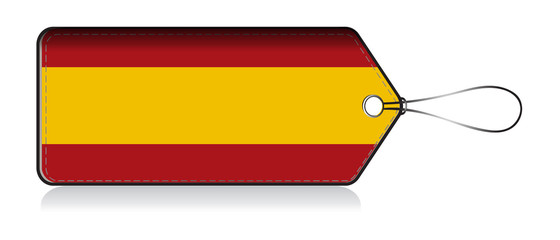 Spanish flag lable, Label of product made in Spain © VectorPart