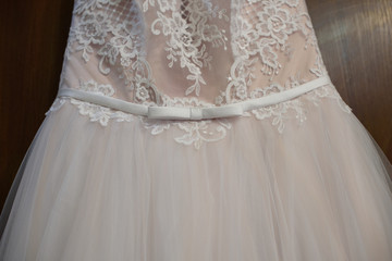 Fototapeta na wymiar Wedding dress closeup