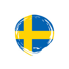 Sweden flag, vector illustration