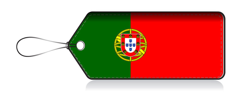 Portuguese flag lable, Label of product made in Portugal