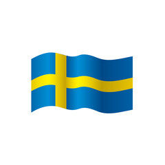 Sweden flag, vector illustration