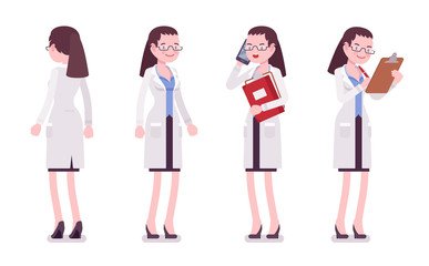 Female scientist standing