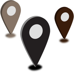 Map pointer icon. GPS location symbol. Flat design. Vektor illustration.