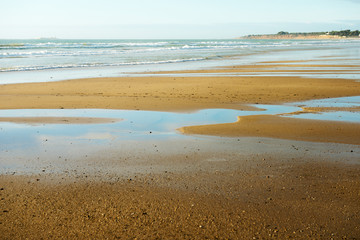 Barrosa beach in Cadiz at low tide