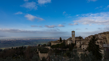 Fototapeta na wymiar Assisi, panorama