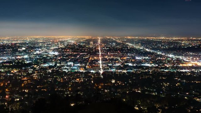 Los Angeles Skyline from Griffith Observatory in California USA
