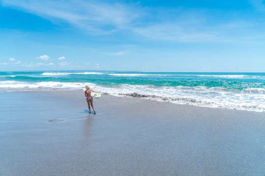 Beautiful blone at beach