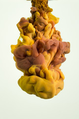 colorful ink drops in water