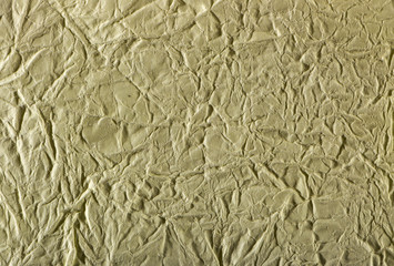 High detailed abstract packaging Yellow Wrinkled paper texture.