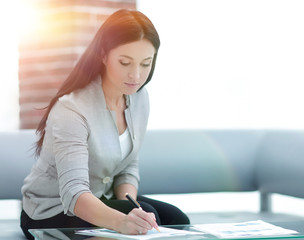 business woman working with documents in the office