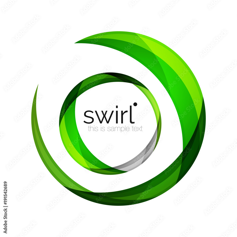 Aufkleber digital techno swirl circle business icon