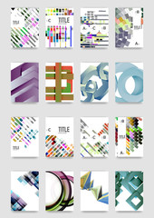 Set of a4 minimal geometric print templates