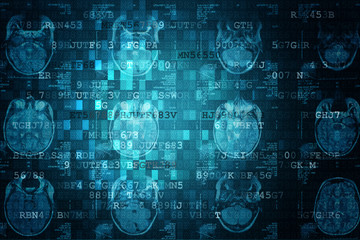 Blue MRI Digital Abstract technology background