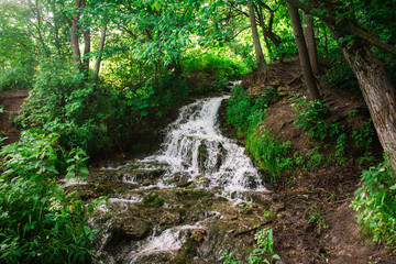 waterfall in deep forest