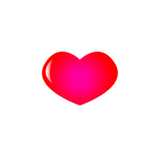 RED HEART ON WHITE BACKGROUND