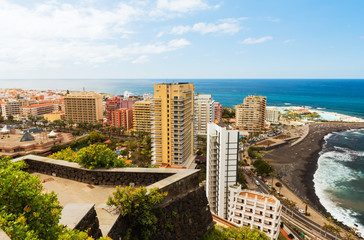 Aerial view to Puerto de la Cruz, Tenerife