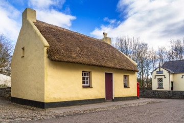 Fototapeta na wymiar Old cottage house in Co. Clare, Ireland