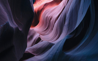   Colorful Curved Walls of Sandstone at Antelope Canyon   © shoenberg3
