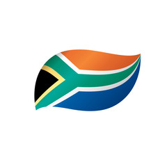 south africa flag, vector illustration