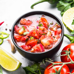 Traditional Latin American mexican salsa  sauce