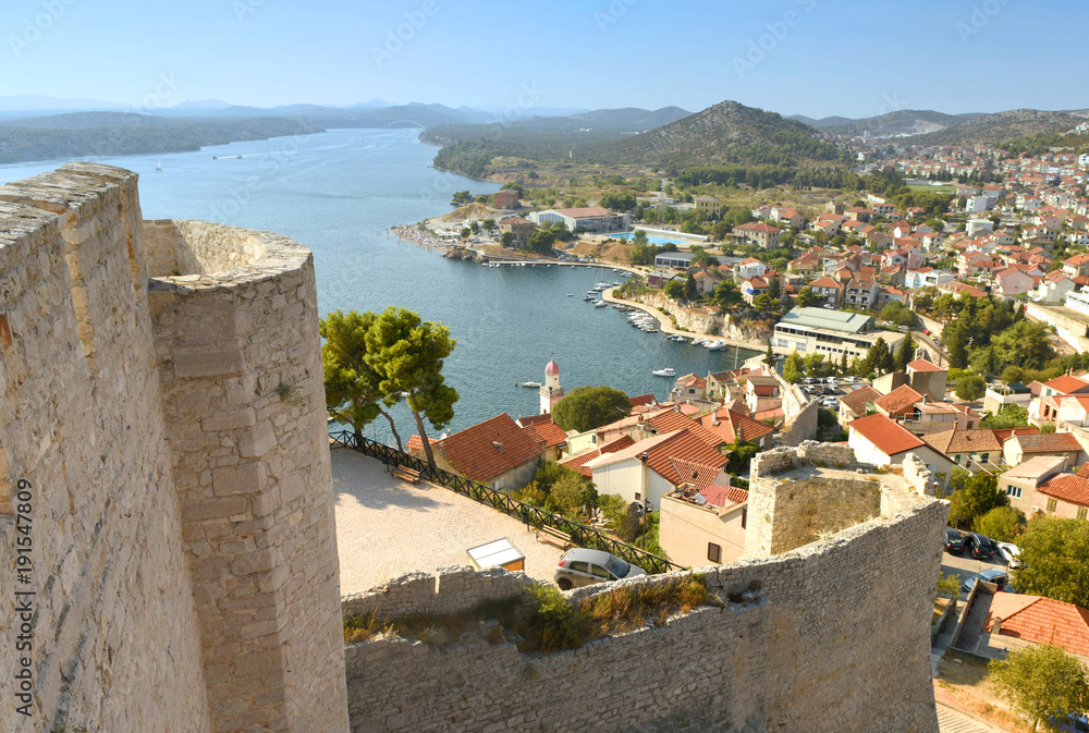 Wall mural Saint Michel castle in Sibenik, Croatia