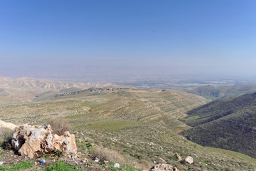 Fototapeta na wymiar Landscapes in the Lower Galilee in Israel.