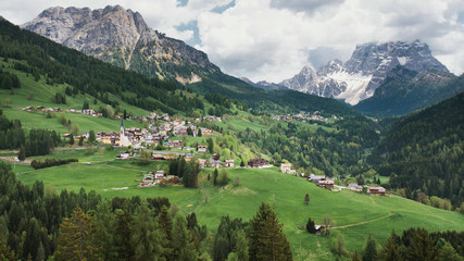Fototapeta na wymiar Picturesque Village in the Italian Alps