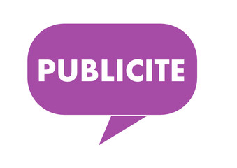 publicité,mot dans bulle violette,concept