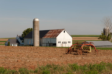 Amish farm and farm equipment