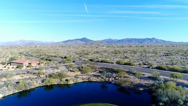 Aerial Scottsdale AZ Golf Course Hole Reveal