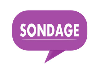 sondage,sur bulle mauve