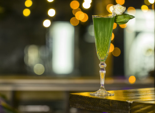 Nice alcohol green cocktail