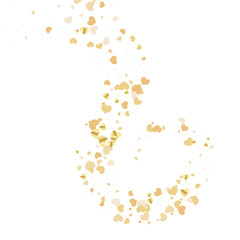 Vector golden heart. A festive, sparkling, shiny background