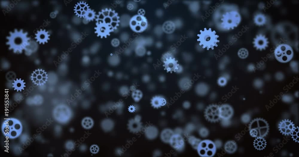 Poster loop moving gears background