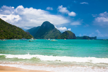 Incredible beauty of El Nido beach at Palawan,  Philippines.