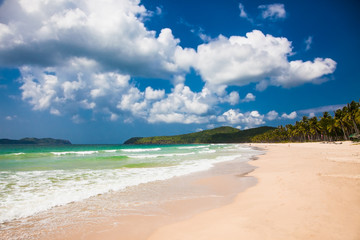 Beautiful view on tropical Catian beach at Palawan, Philippines.