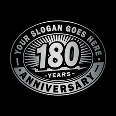 180 years anniversary design template. Vector and illustration. 180th logo. 
