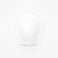 Fototapeta premium Realistic white egg vector
