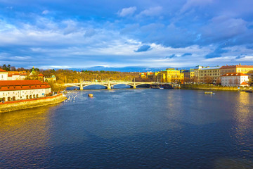 View of Mala Strana over Vltava river