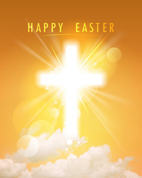 Happy Easter religious card