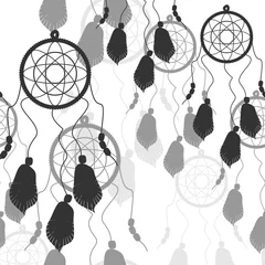 Foto op Plexiglas naadloos patroon met dromenvangers © Elena K