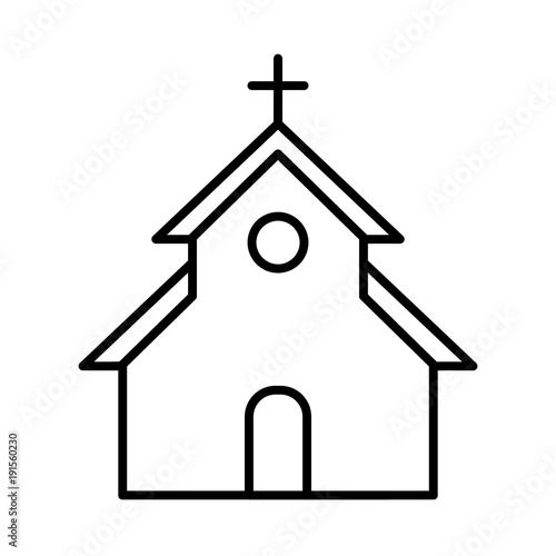 Download "church vector Icon. Flat simple outline icon. Easter ...