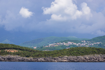 Fototapeta na wymiar Adriatic Sea coastline near Prijevor town in Montenegro