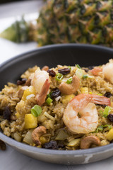 Yellow Curry Fried Rice with Shrimps