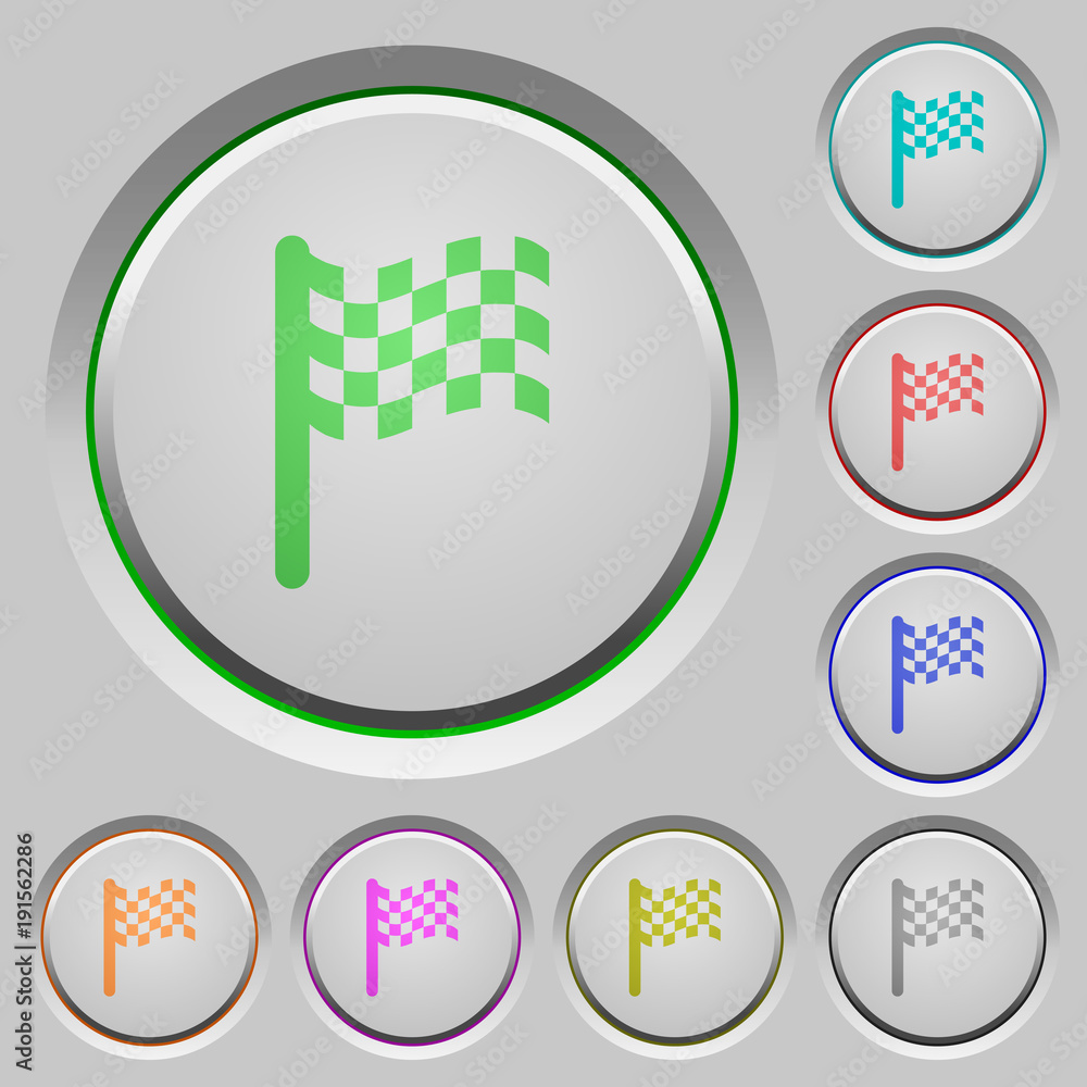 Poster race flag push buttons