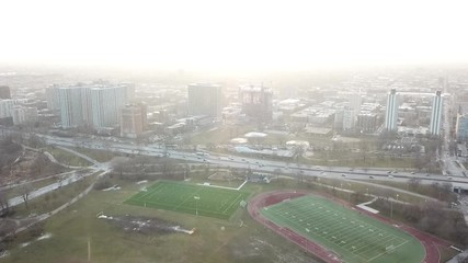 Chicago city in the evening